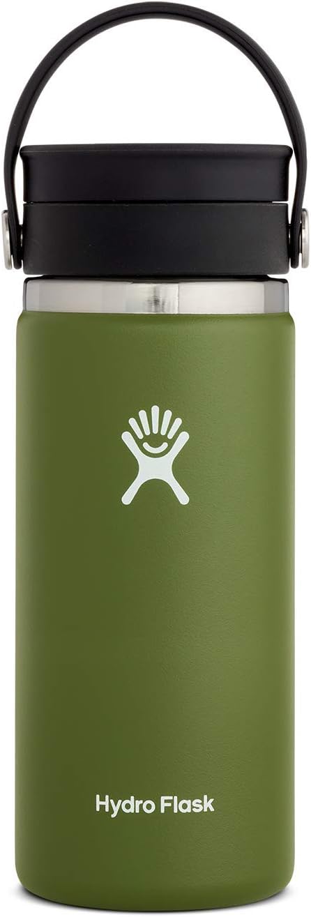 16 oz Wide Mouth Bottle with Flex Sip Lid Olive D3874