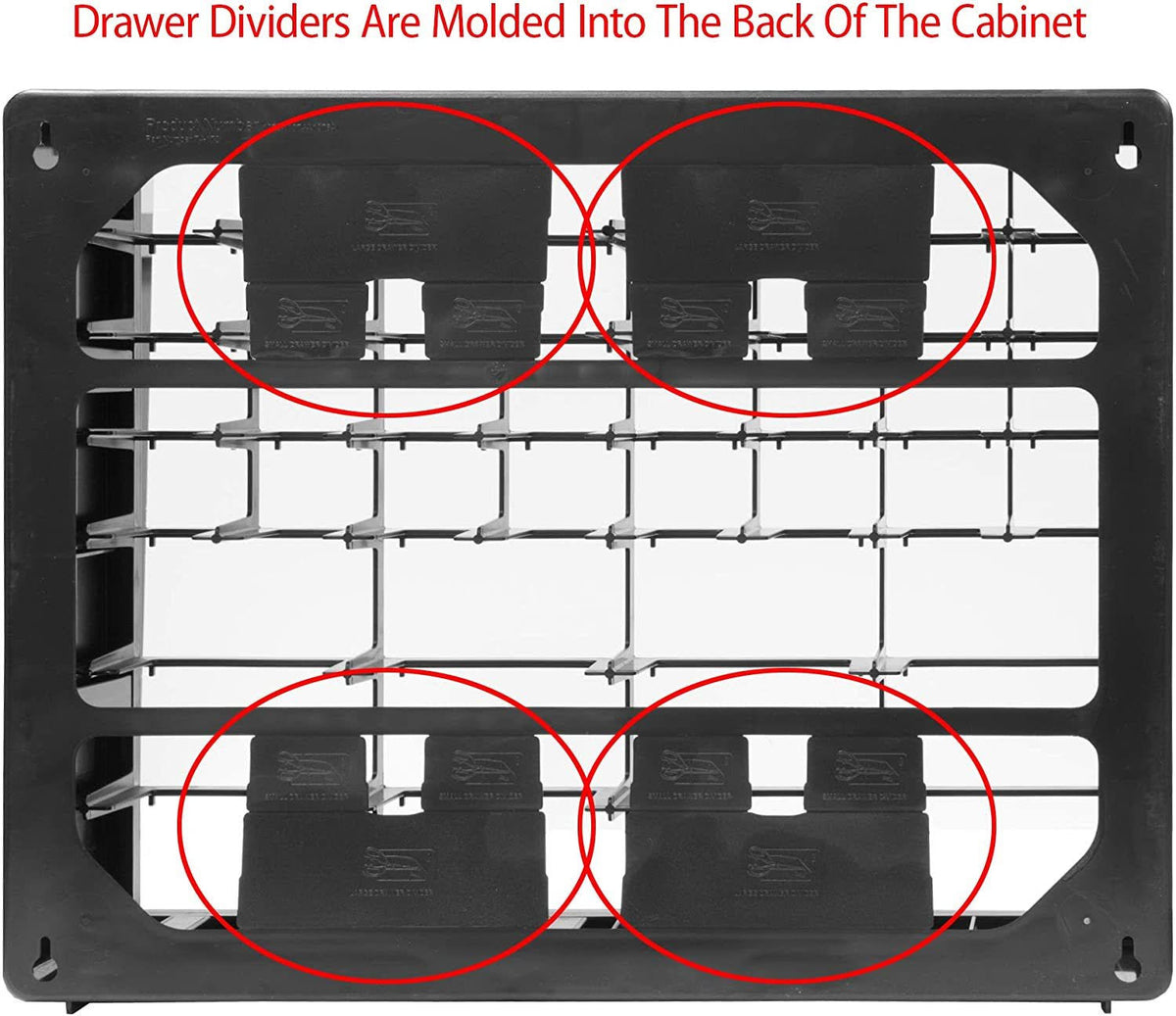 24 Drawer Plastic Parts Storage Cabinet S3880