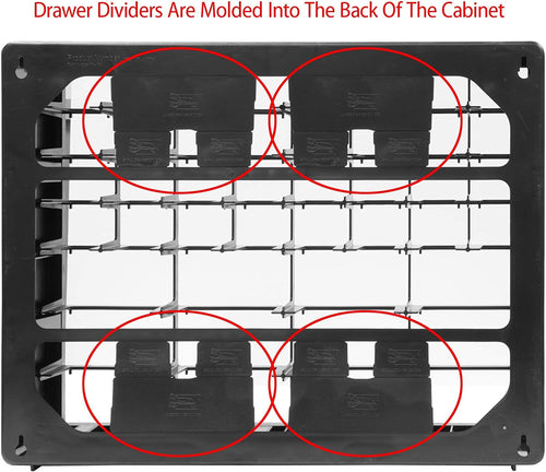 24 Drawer Plastic Parts Storage Cabinet S3880