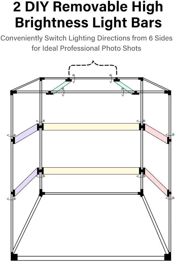 Portable Foldable 32 x 32 Inch Photo Studio Light Box with LED Lights and 3 Color Backdrops A978