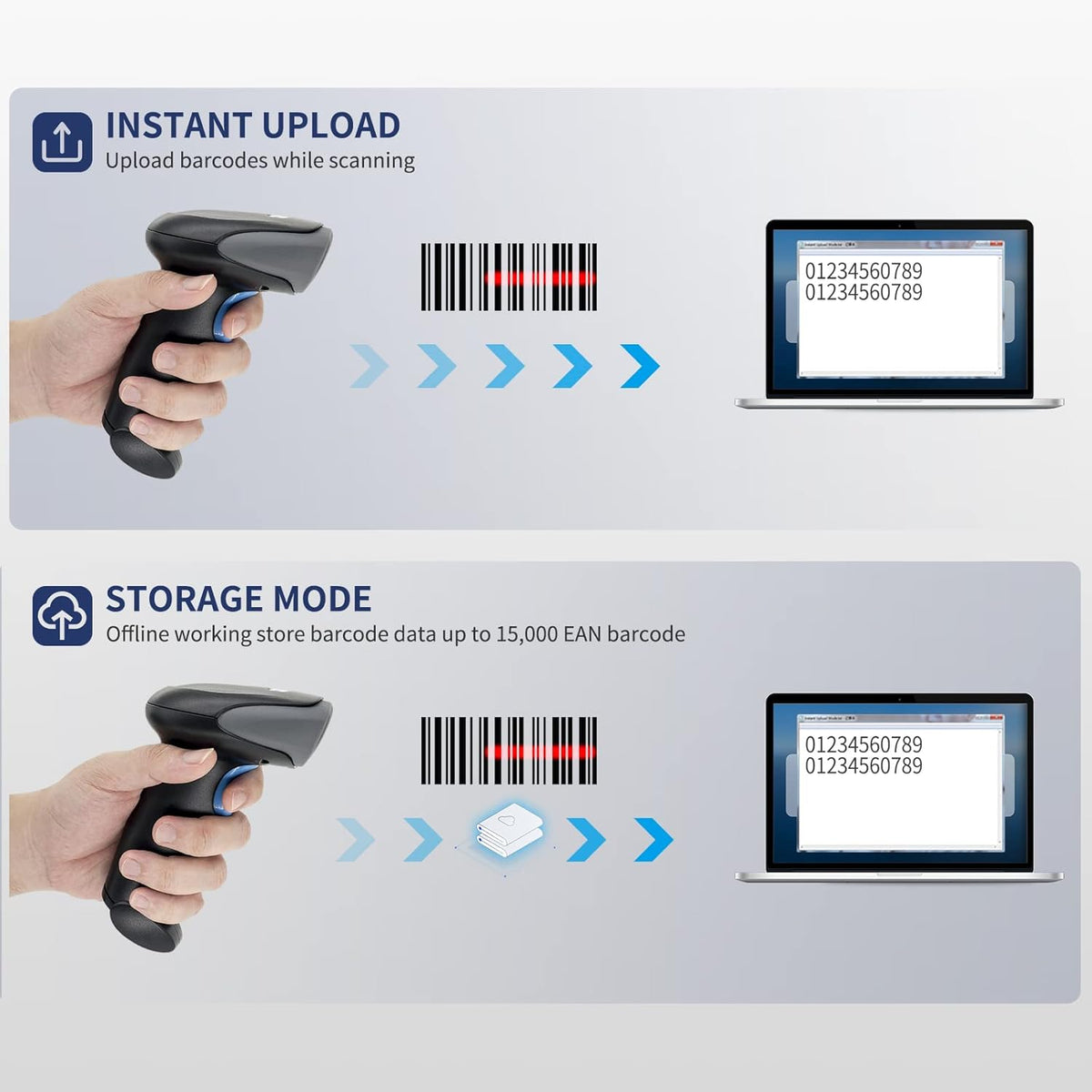 Wireless Barcode Scanner with Stand C965