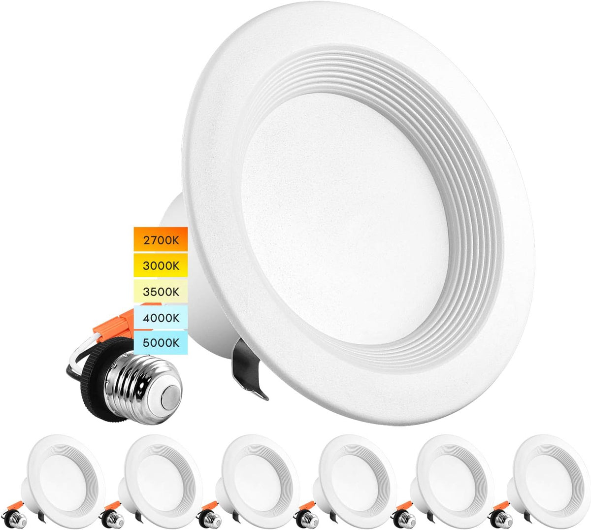 4 Inch LED Recessed Can Lights, 6 Pack Y437721