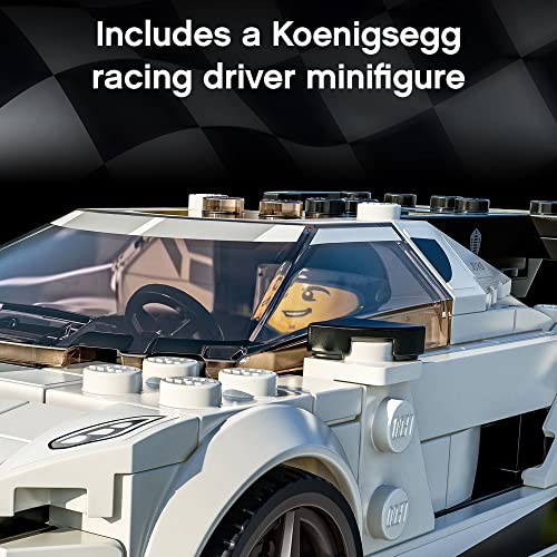 Racing Sports Car Toy with Driver Minifigure H3580