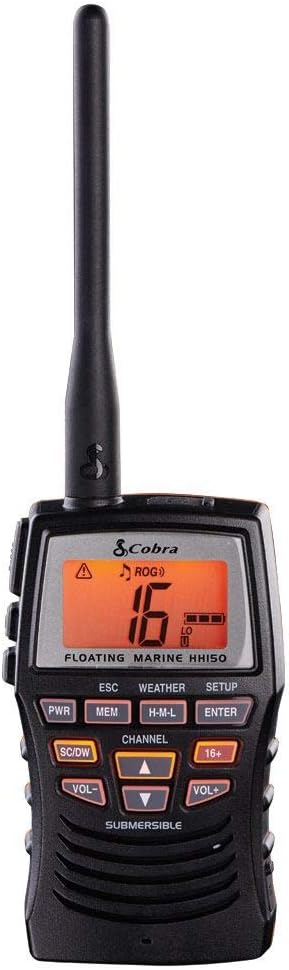 Floating Handheld VHF Radio 6 Watt Submersible Grey E8127