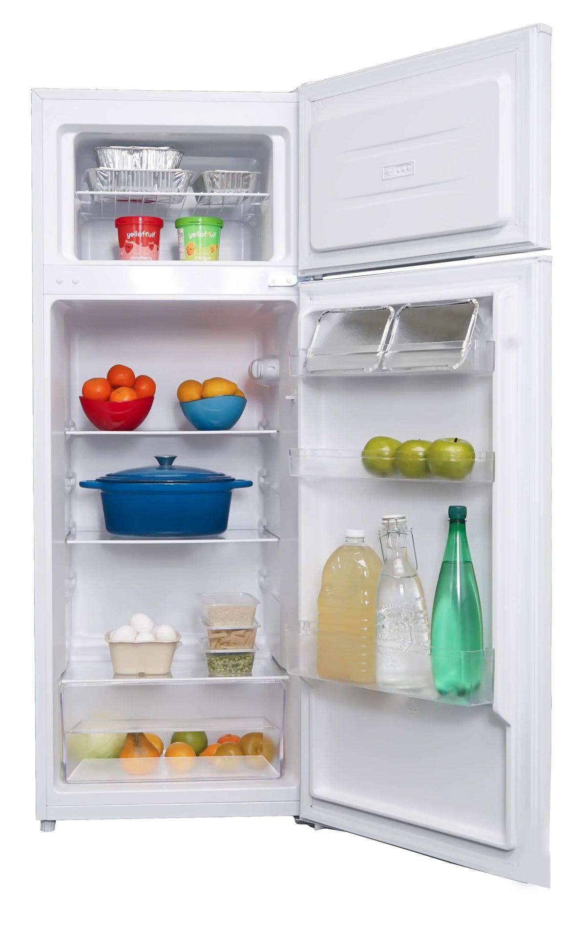 White 7.4 cu ft Top Mount Fridge B408