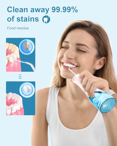 300ml Cordless Water Flosser with 4 Modes 4 Jet Tips IPX7 Waterproof Black J1341