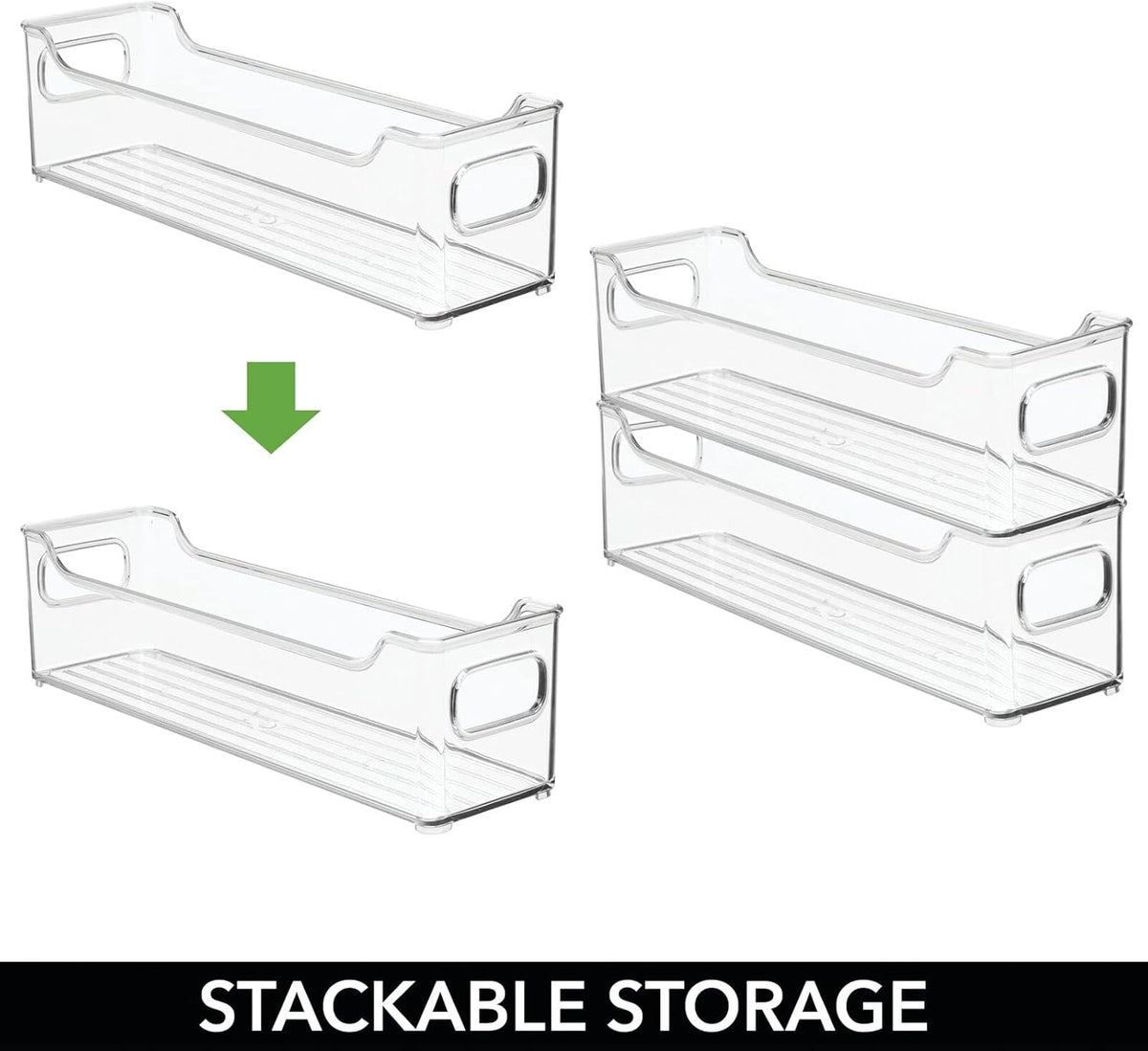 Clear 8 Pack Plastic Stackable Storage Container P579992