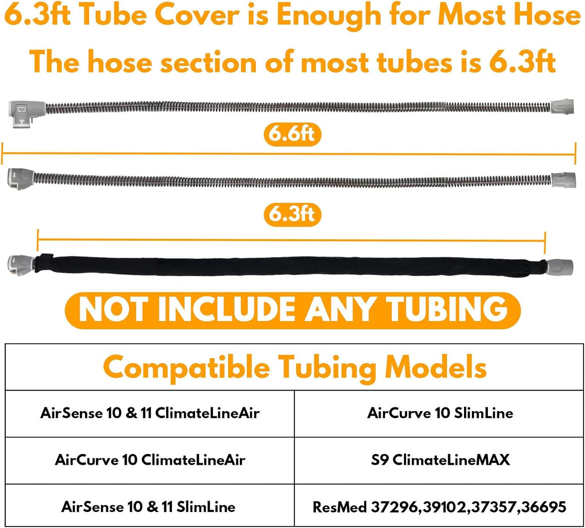 6.3ft CPAP Hose Cover with Full Zipper M5682