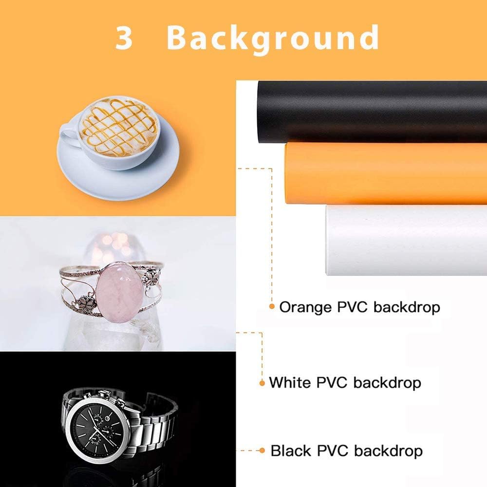 Portable Foldable 32 x 32 Inch Photo Studio Light Box with LED Lights and 3 Color Backdrops A978