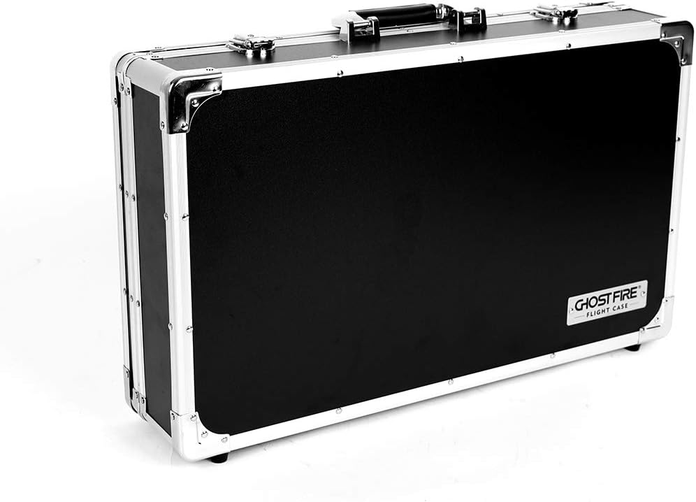 21.6x12.4x4.2in Sturdy Locking Aluminum Guitar Multi Effect Pedal Case O1456