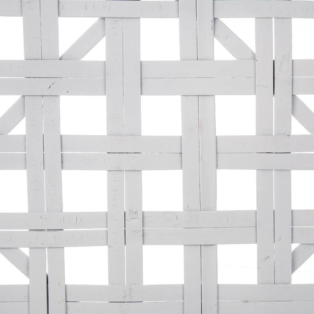 Vintage White Bamboo Basket S33461