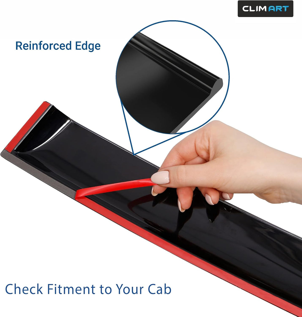 4pcs Dark Smoke Tape-on Window Deflectors A234