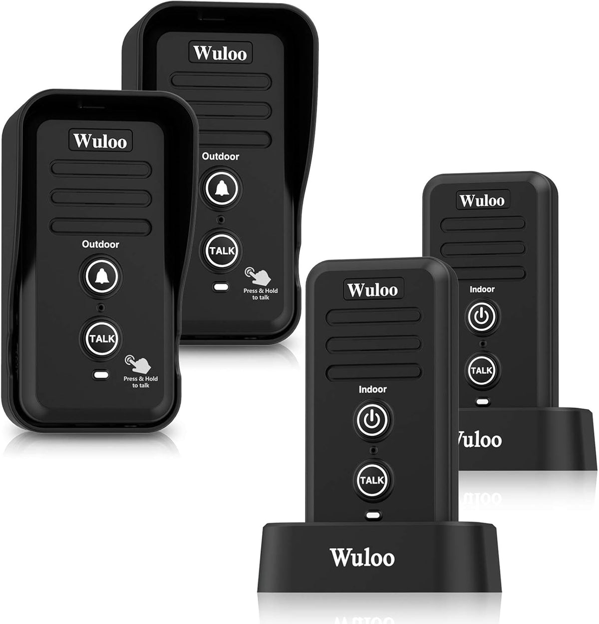 Wireless Intercom Doorbell with 1/2 Mile Range, Black T131