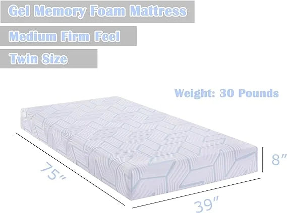 8-Inch Medium-Firm Memory Foam Queen Mattress O48242