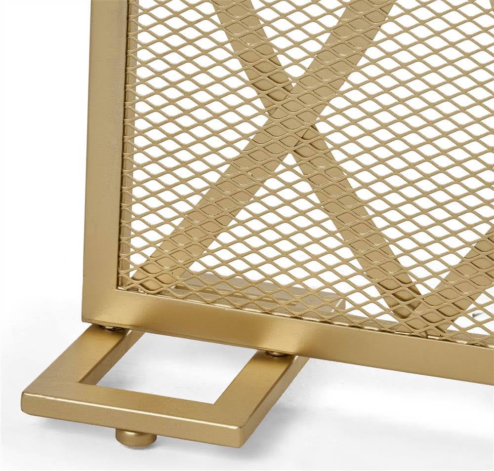 Gold Finish Iron Firescreen J633070