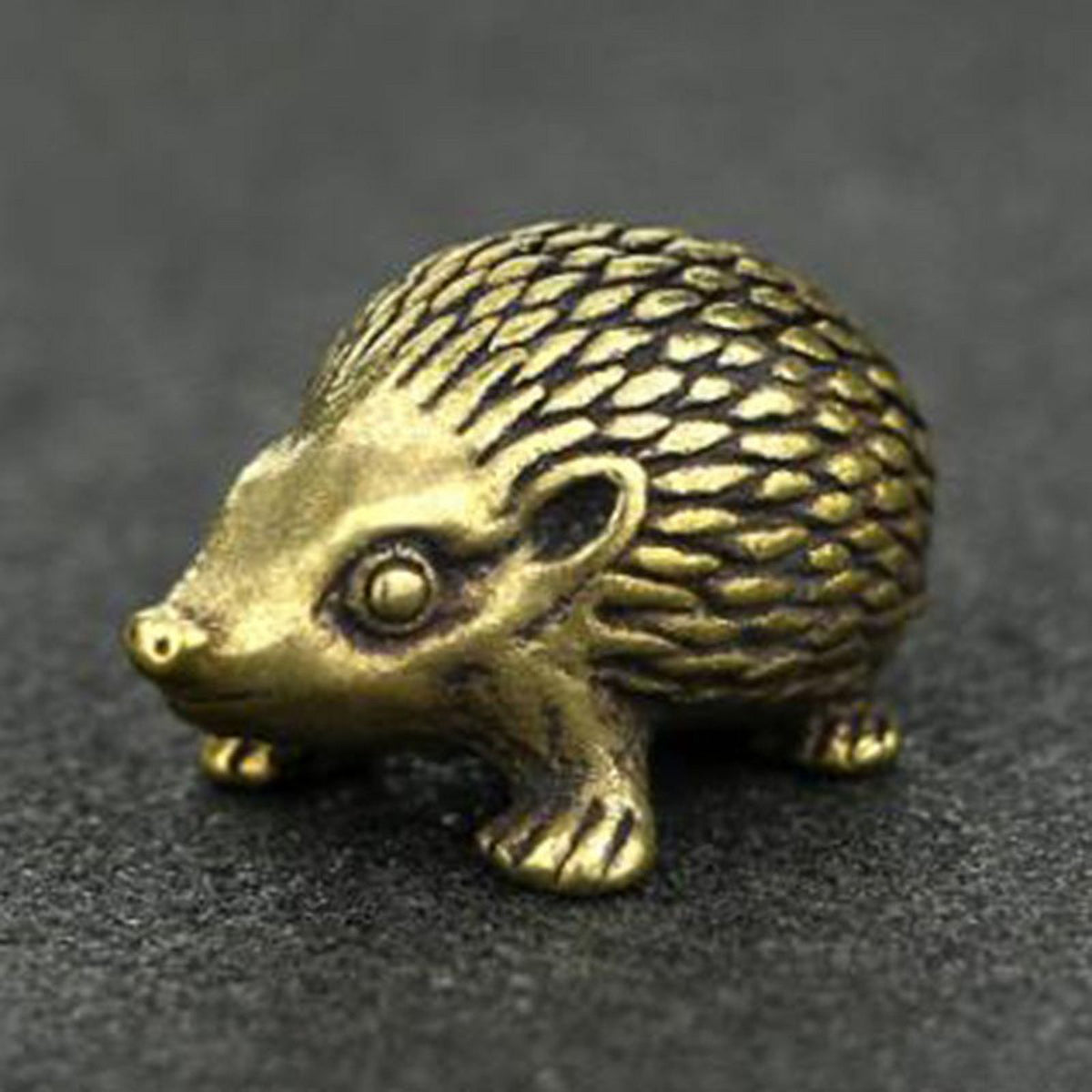 Vintage Brass Hedgehog Statue Ornaments K2467