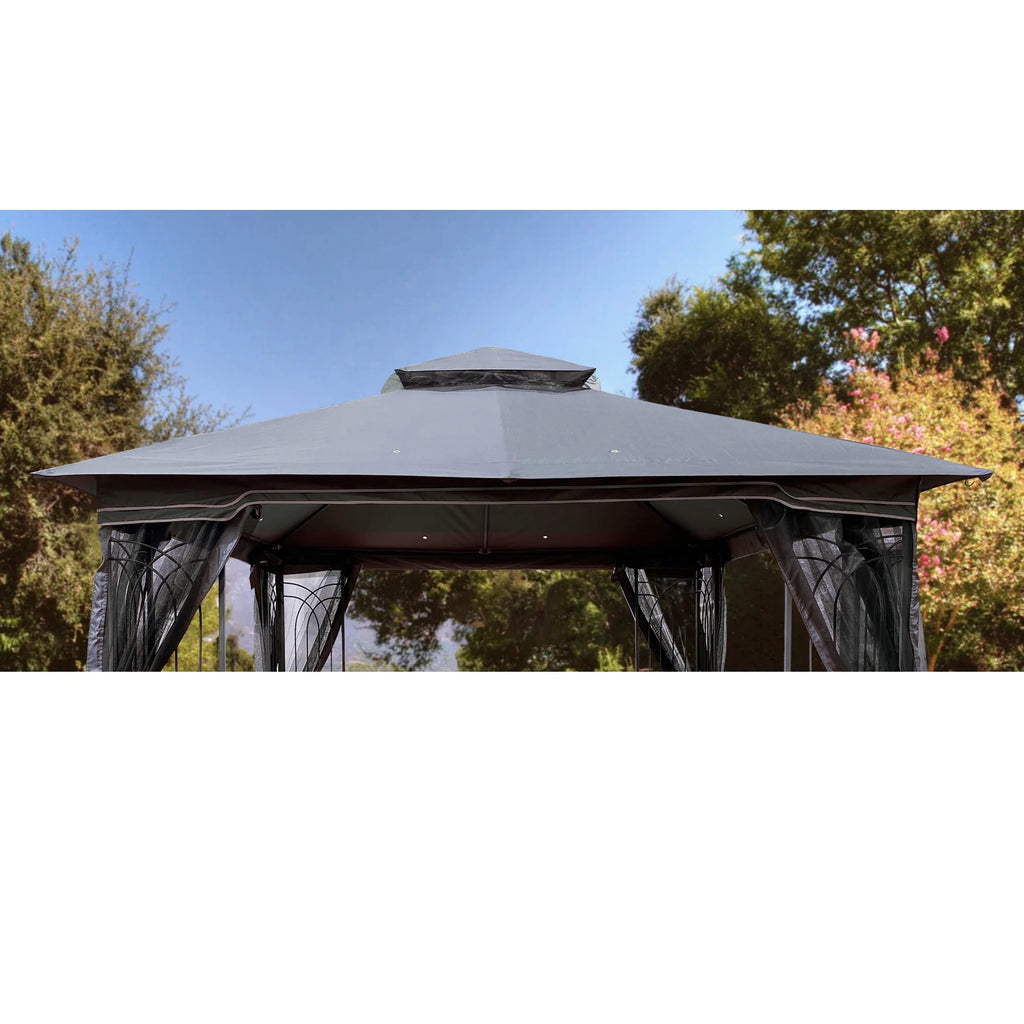 Gray Patio Gazebo Replacement Canopy Top G625