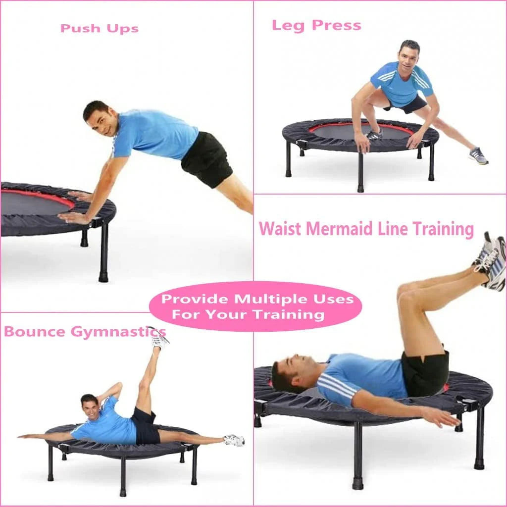 40 Foldable Mini Trampoline with Handrail B8942