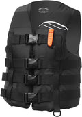 Black 4XL/Plus Nylon Life Vest O733
