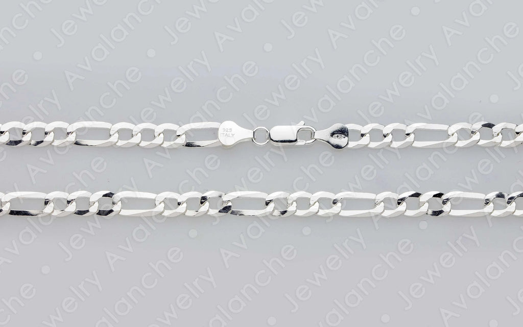 .925 Sterling Silver Figaro Link Chain Necklace 16 inches Q899