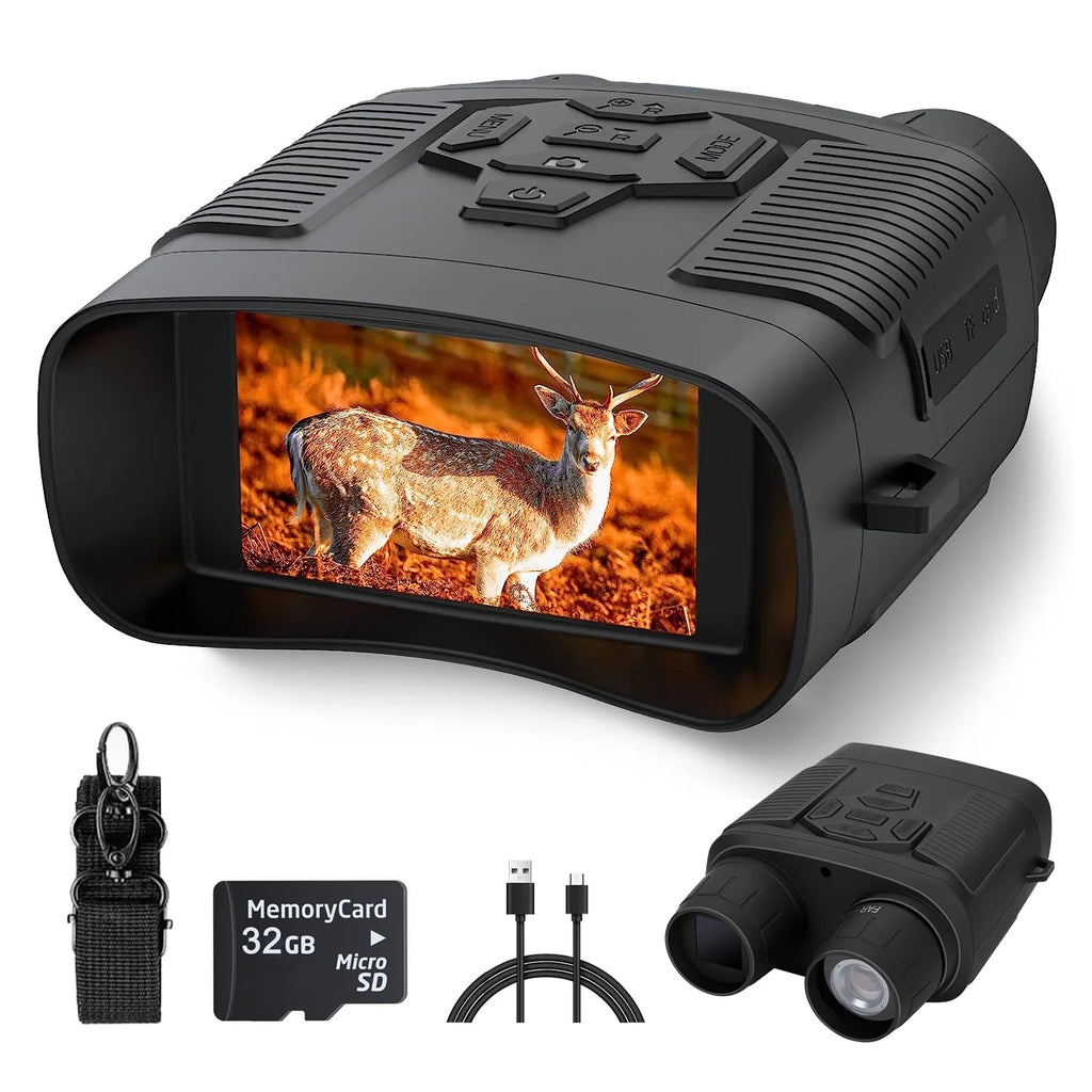 Night Vision Binoculars with 32GB SD Card 24MP/1080P 6x Zoom Y608662