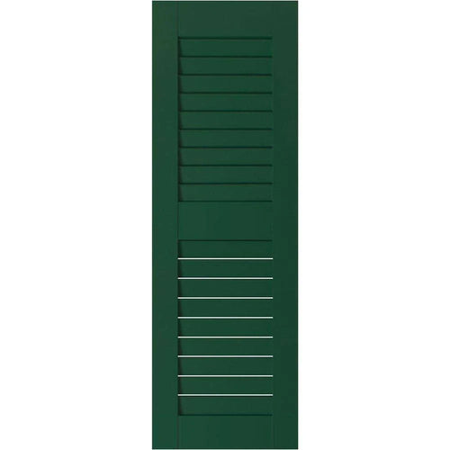 15 in. x 65 in. Real Wood Louvered Shutters Pair D995820