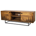 Solid Wood Laser Etched TV Stand I374