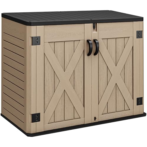 Dark Gray Weather Resistant Resin Storage Shed X665192