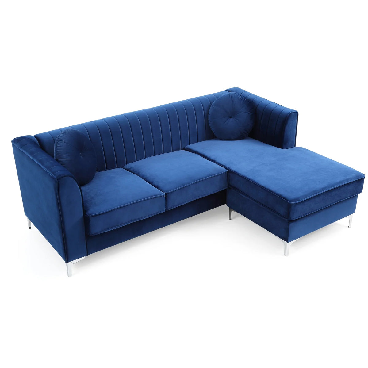 Navy Blue Sofa Chaise C3993