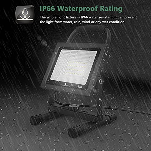 50W LED Work Light, 5000LM, IP66 Waterproof, 16ft Cord with Plug V470045