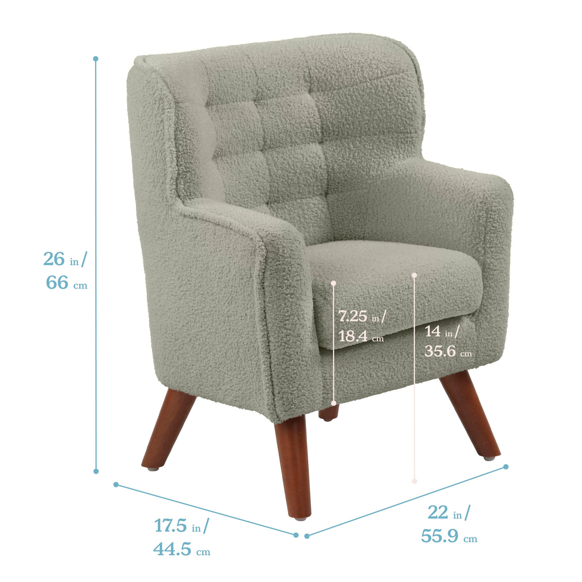 Dark Sage Kids Arm Chair H513749