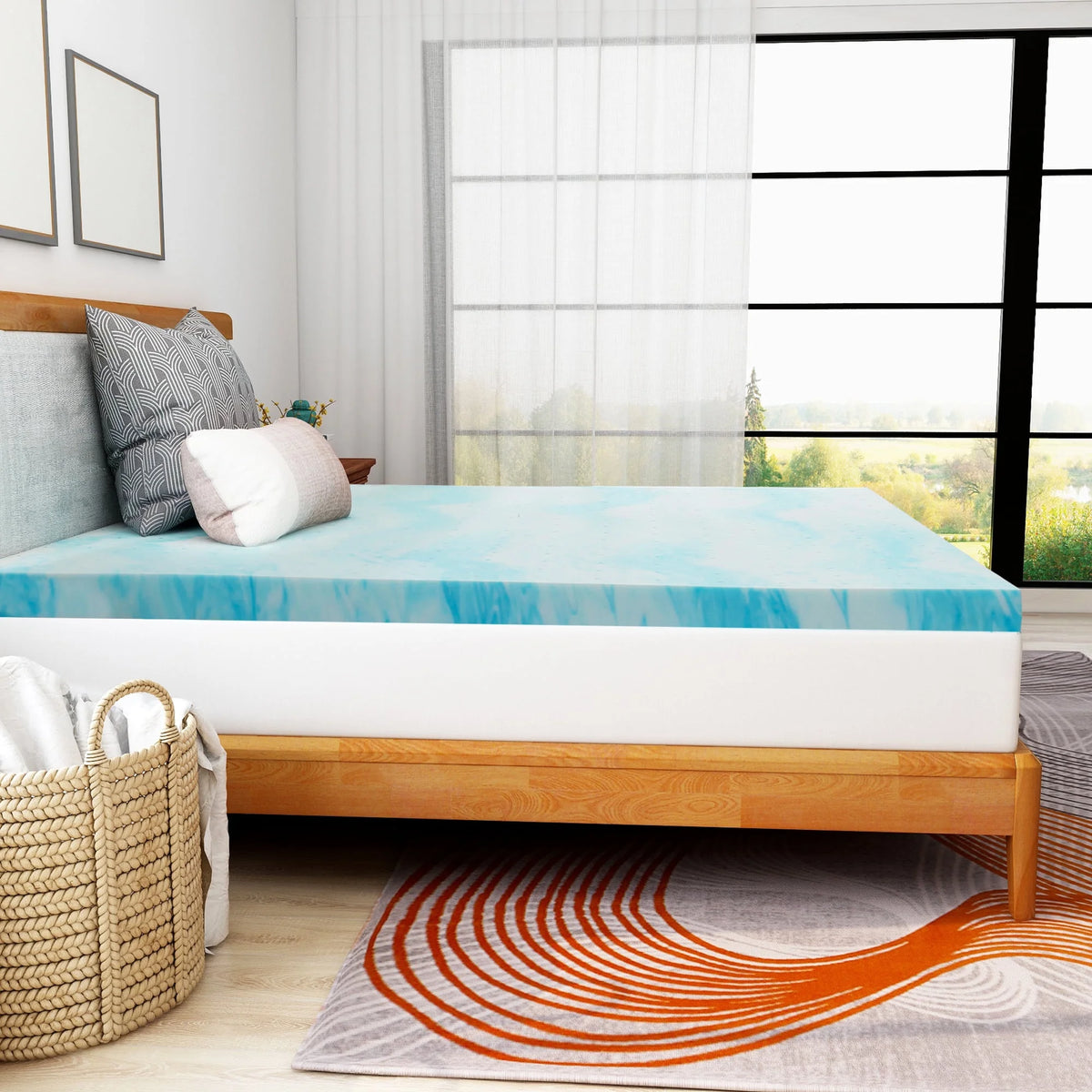 4'' King Memory Foam Mattress Topper D323