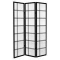 Black 4 Panel Canvas Room Divider H14002