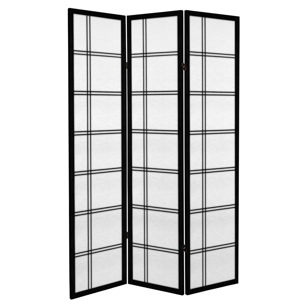 Black 4 Panel Canvas Room Divider H14002
