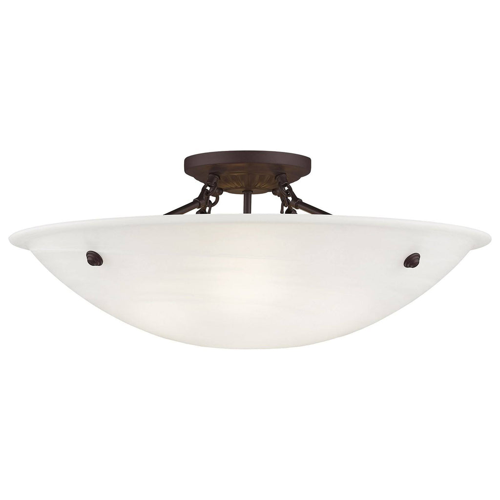 4 Light Flush Mount Antique Brass P311064