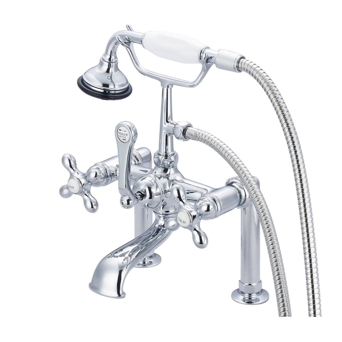Vintage Classic 7-Inch Spread Deck Mount Tub Faucet with Handheld Shower B791