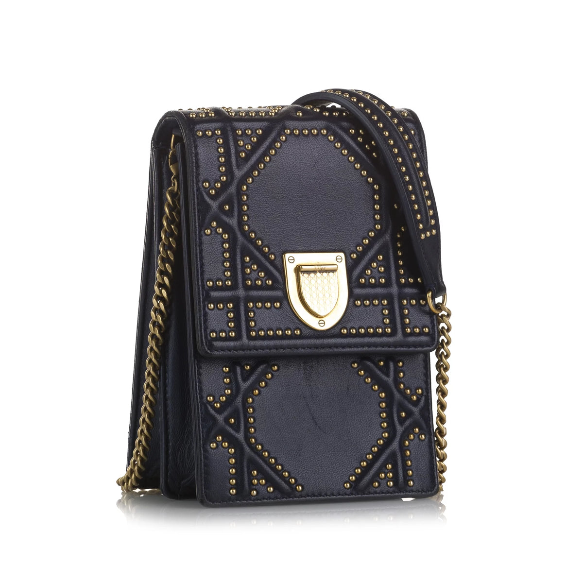 Blue Calf Leather Crossbody Bag E358384