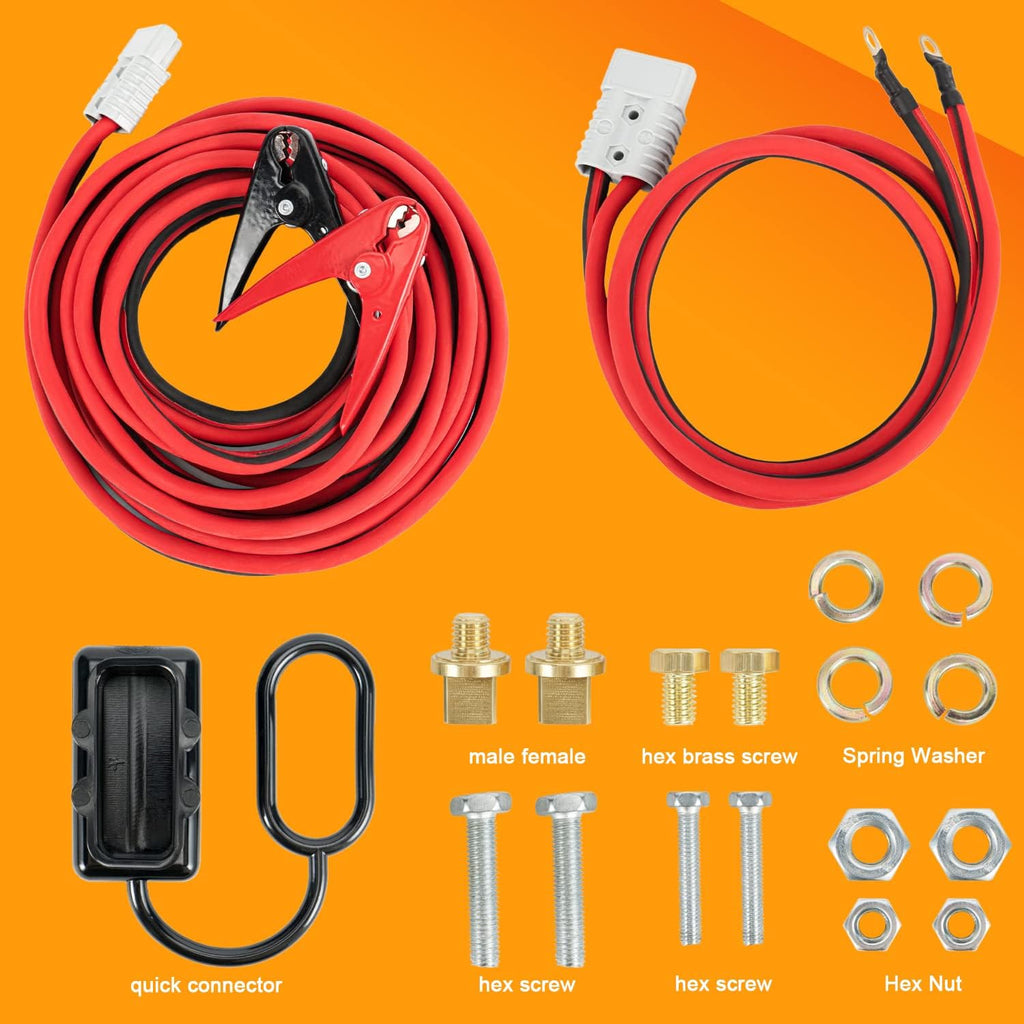30 Feet 1 Gauge 800A Heavy Duty Booster Cable with Carry Bag F78364