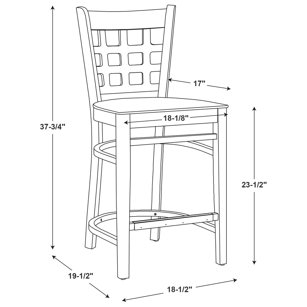 24" Indoor Wood Counter Stools, Set of 2, Natural L79143