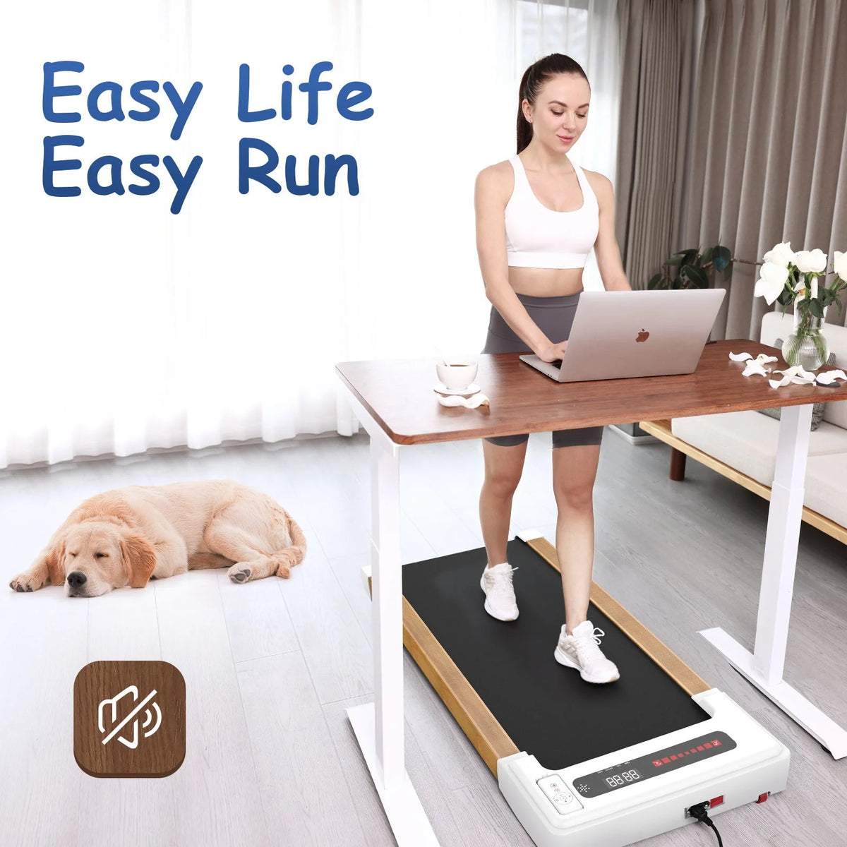 Portable Mini Treadmill 265 lbs Capacity with Remote Control N127