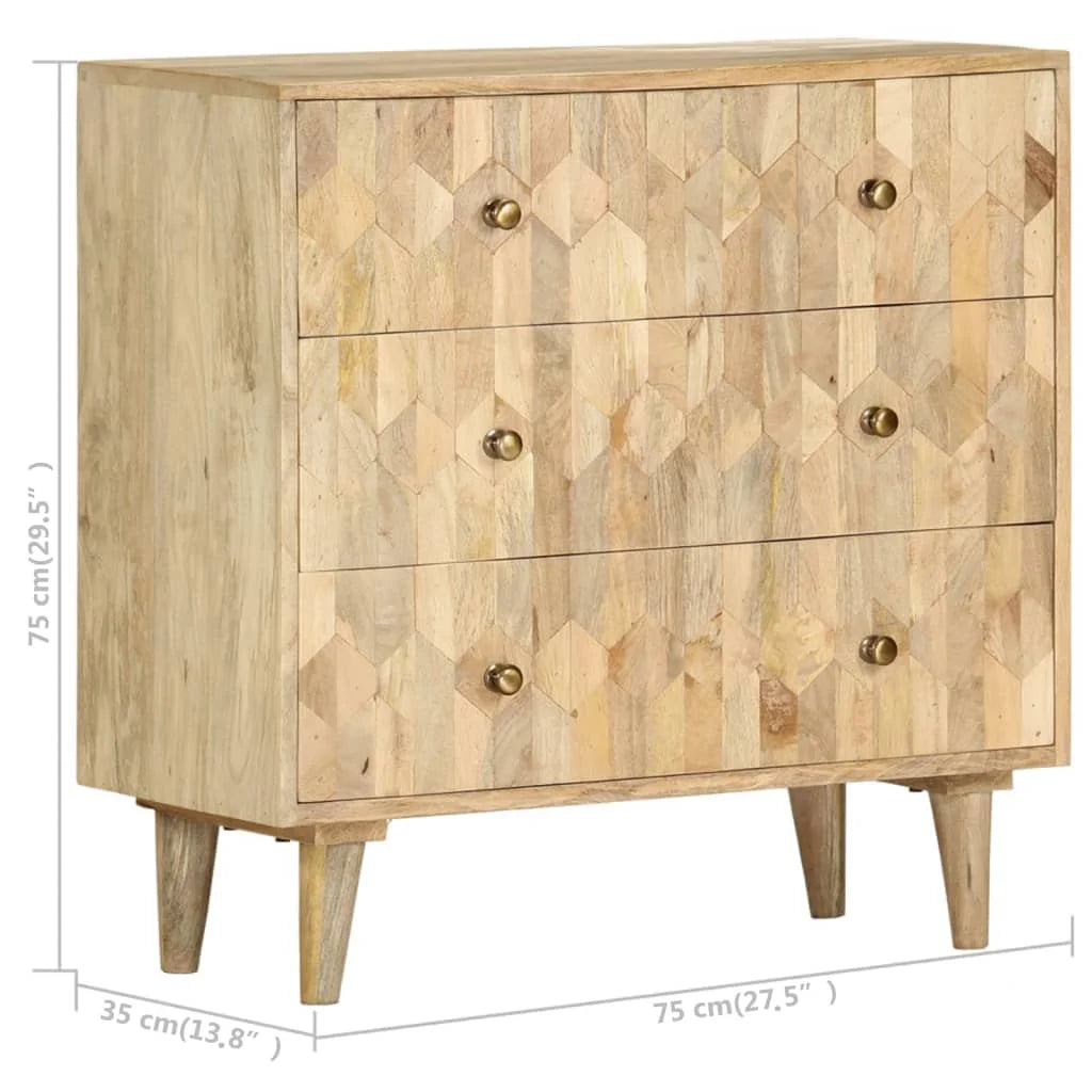 Solid Mango Wood Drawer Cabinet W78668