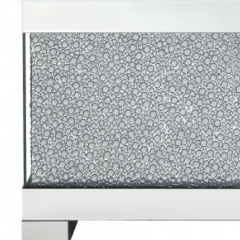 47" Silver Glass Mirrored Coffee Table P82203