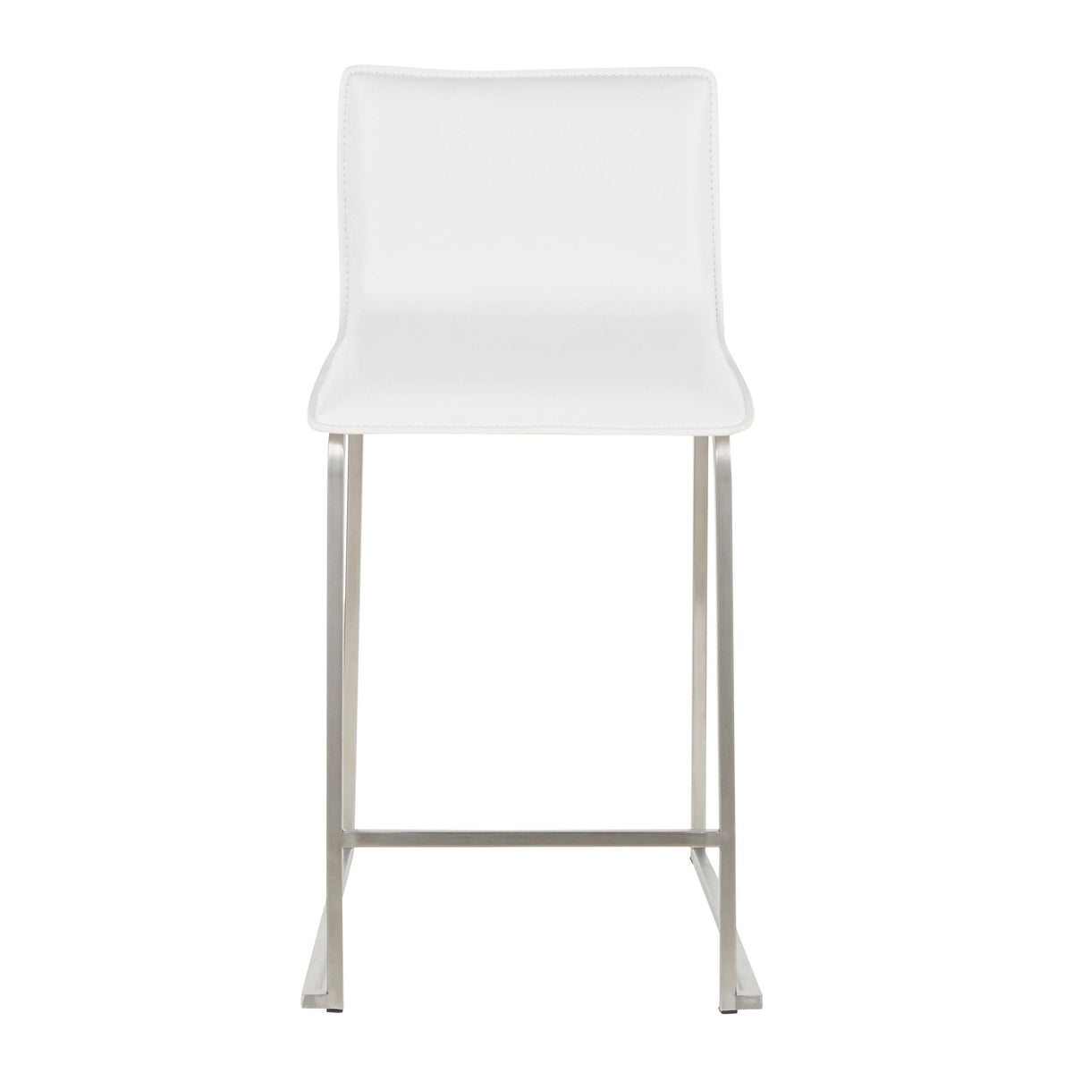 White PU Counter Stool Set of 2 G43065