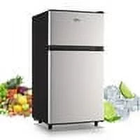 3.2 Cubic Feet Retro Dual Door Mini Fridge with Freezer I941606