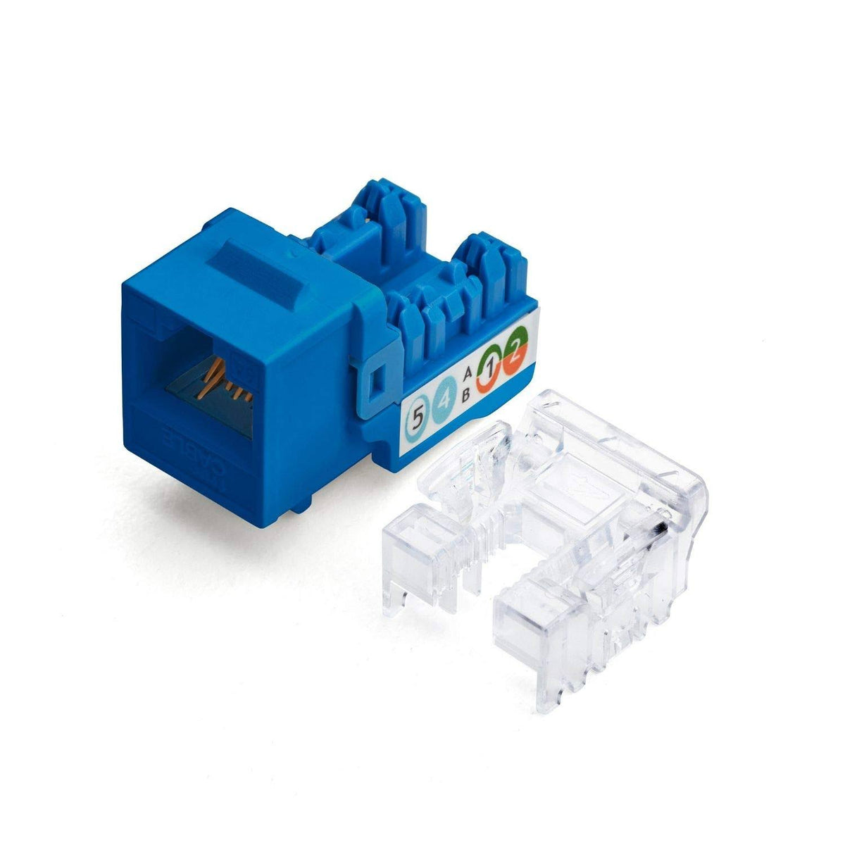 Blue Cat6a Unshielded Keystone Jack 48pc H990
