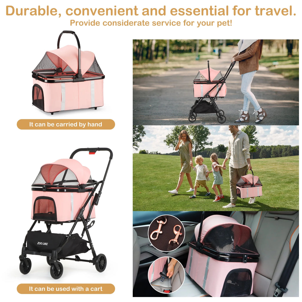 Foldable 4 Wheel Pet Stroller B505968