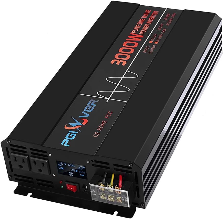 3000W Pure Sine Wave Power Inverter with Remote Control H643843