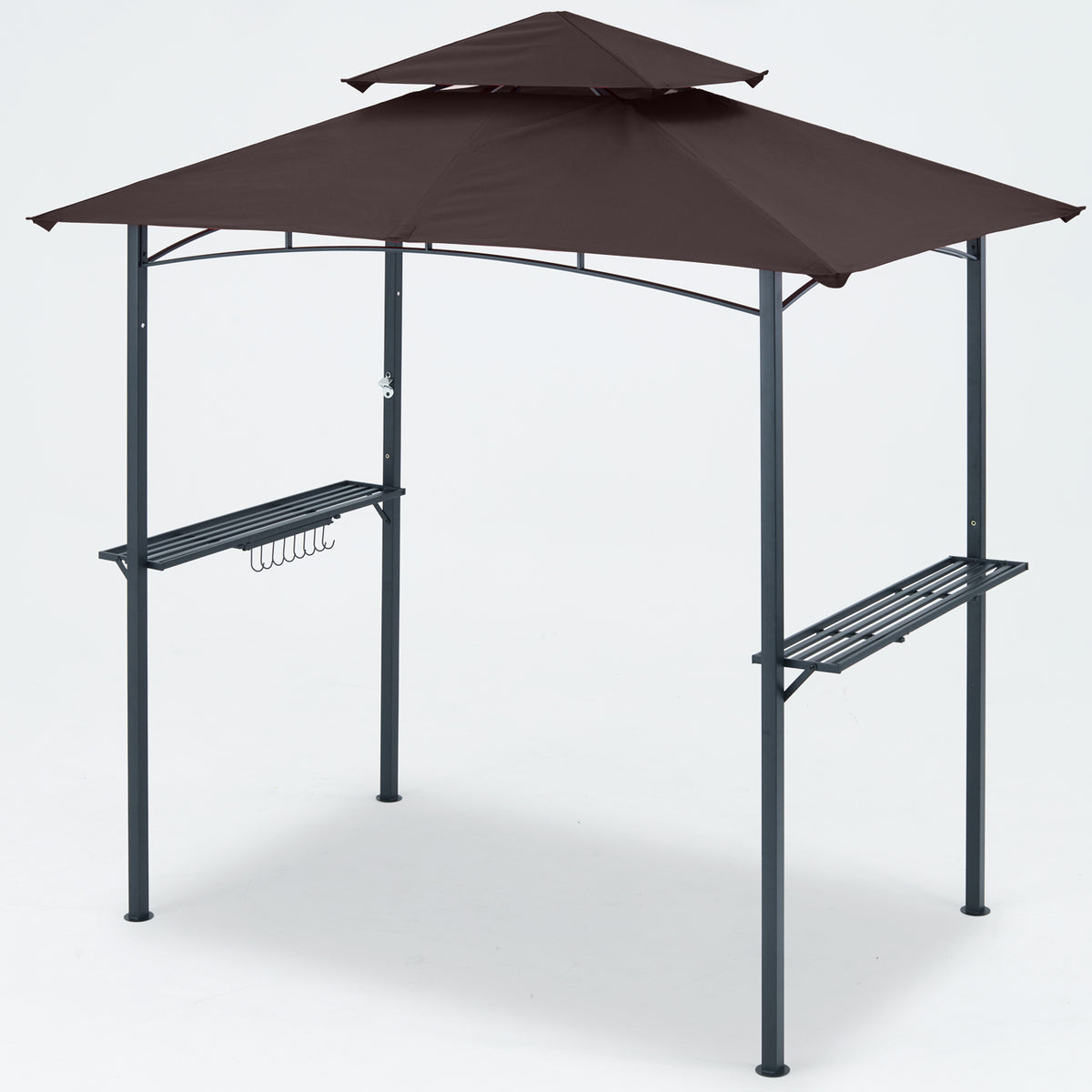 Brown Outdoor BBQ Grill Gazebo with LED Light K1529