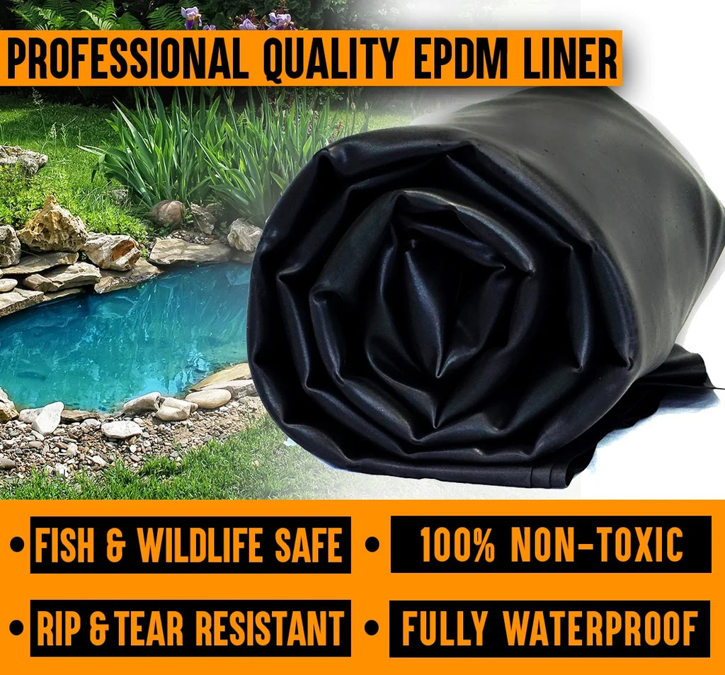 45 Mil EPDM Rubber Pond Liner Combo D586624