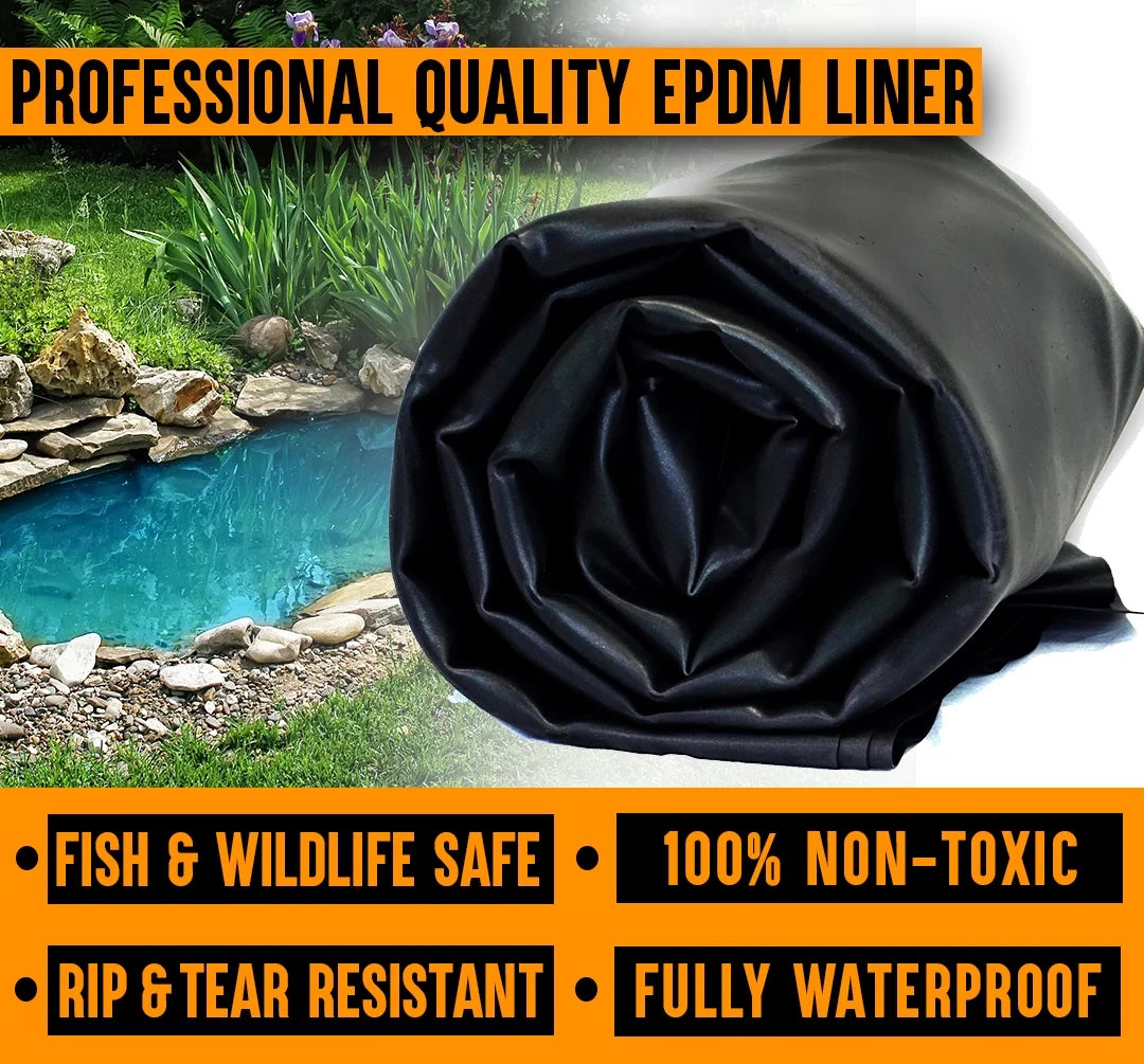 45 Mil EPDM Rubber Pond Liner Combo D586624
